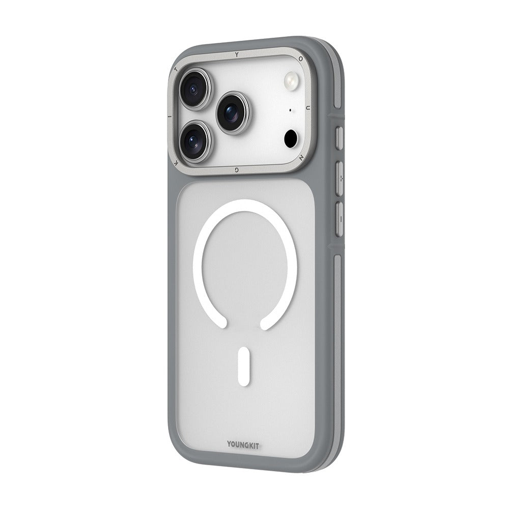iPhone 17 Pro Youngkit Case, Rock Sand Series with Magsafe - Grey