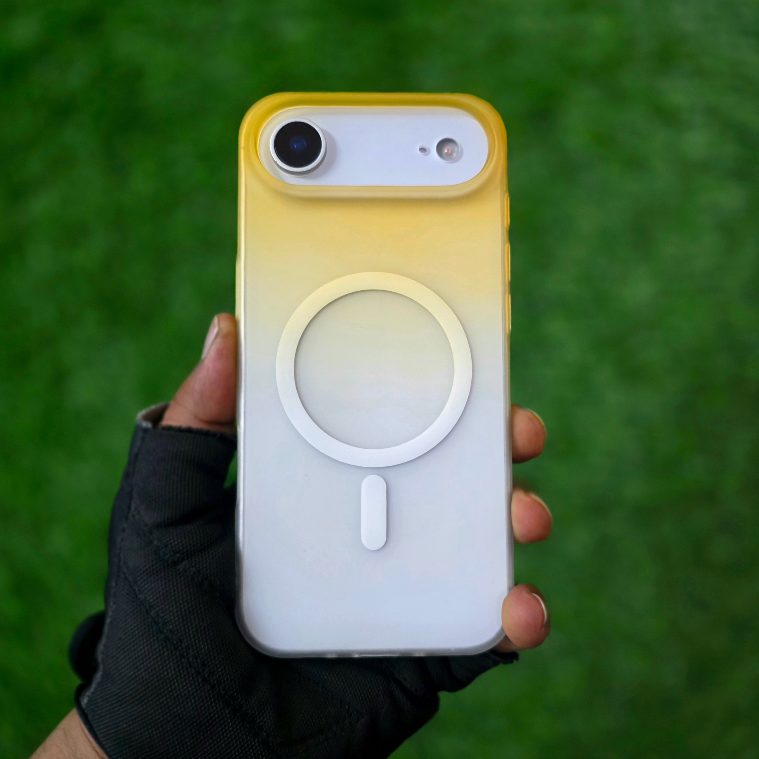 iPhone 17 Air Dual Color Shade Matte Finish Smoke Cover with Magsafe - Yellow