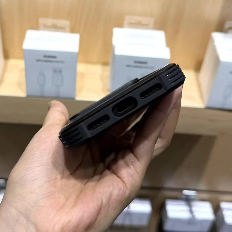 iPhone 17 Pro Kzdoo ARCE Case Series Aluminum Bumper Transparent Back Cover - Black