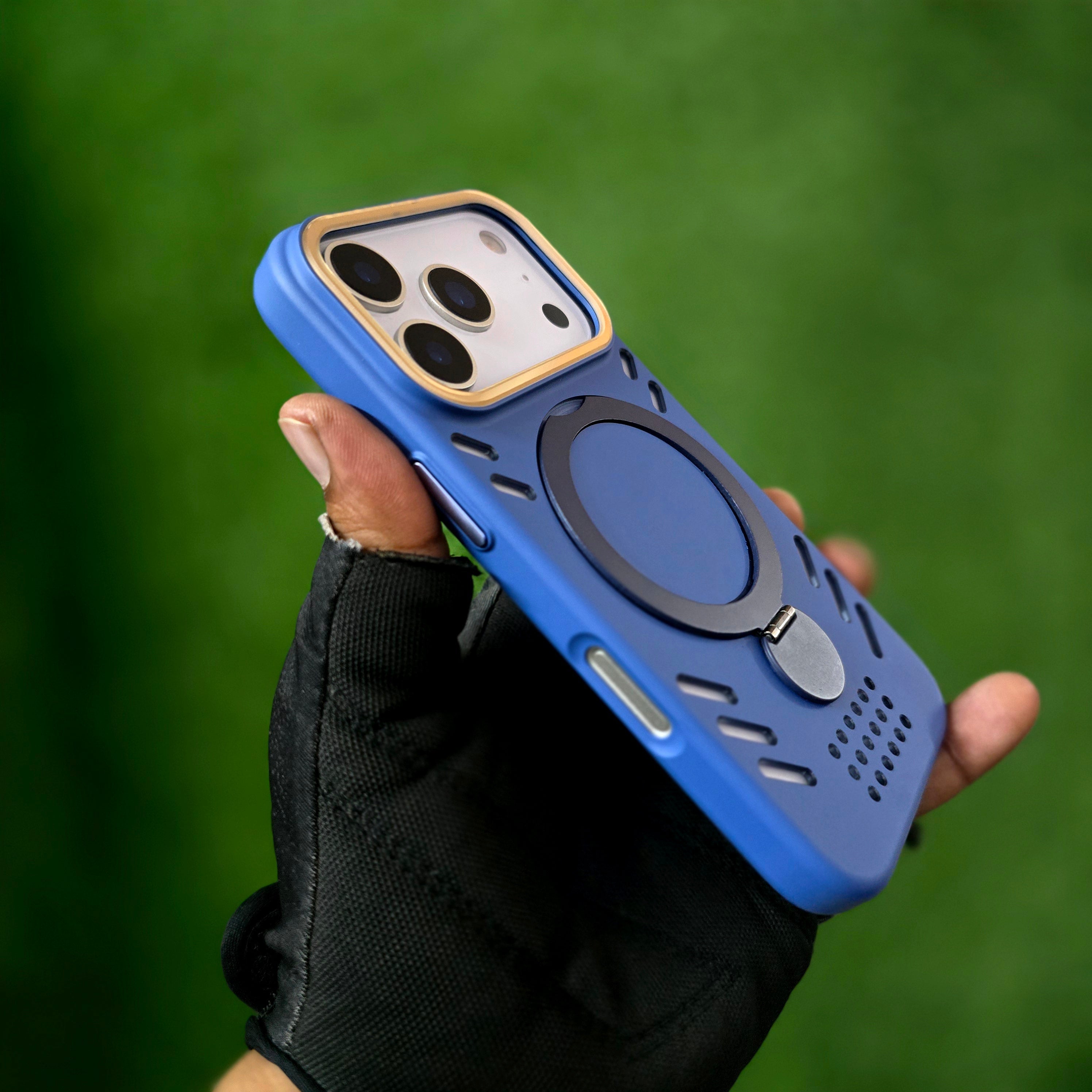 iPhone 17 Pro Heat Dispense Cover 360° Rotatable Stand with Magsafe - Blue