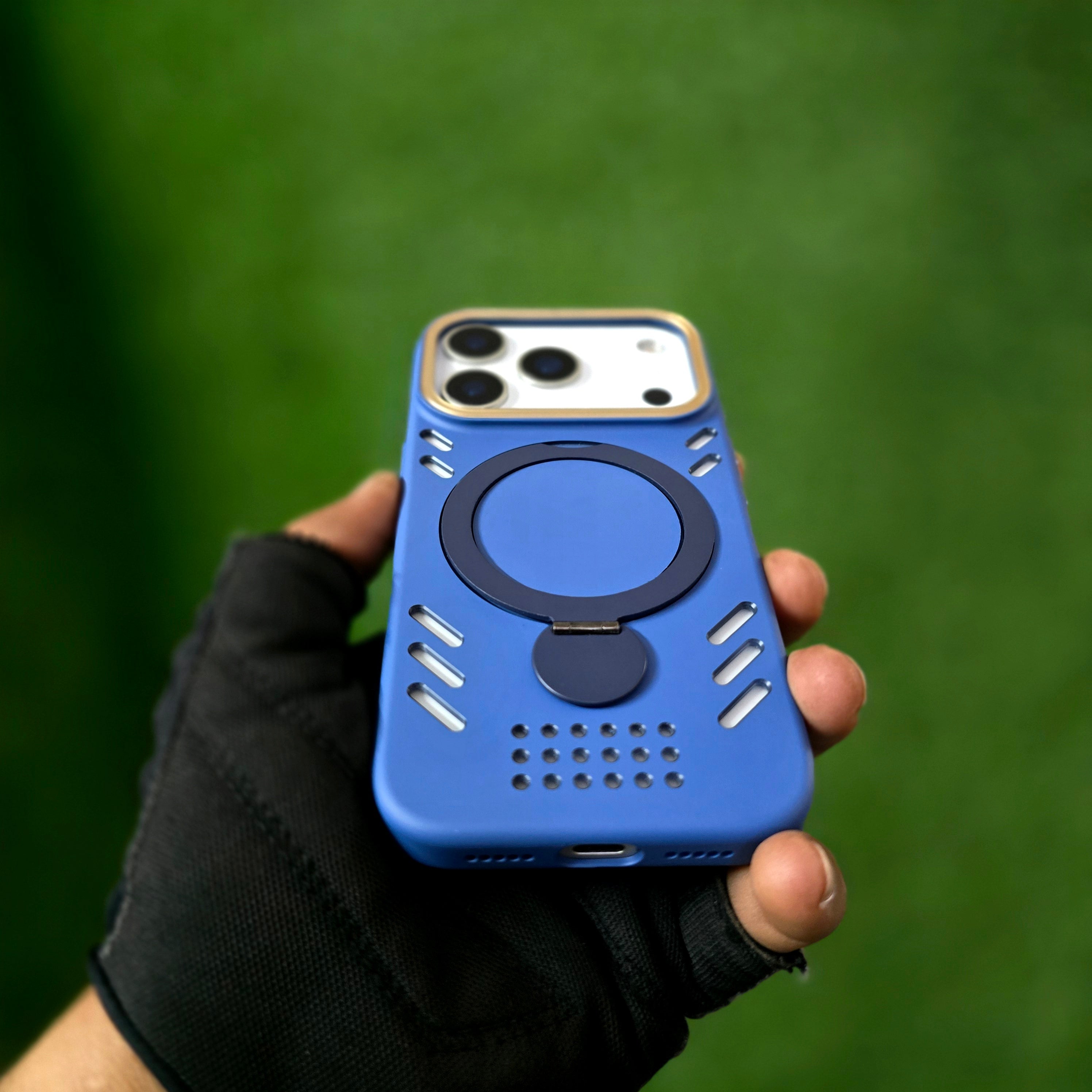 iPhone 17 Pro Heat Dispense Cover 360° Rotatable Stand with Magsafe - Blue