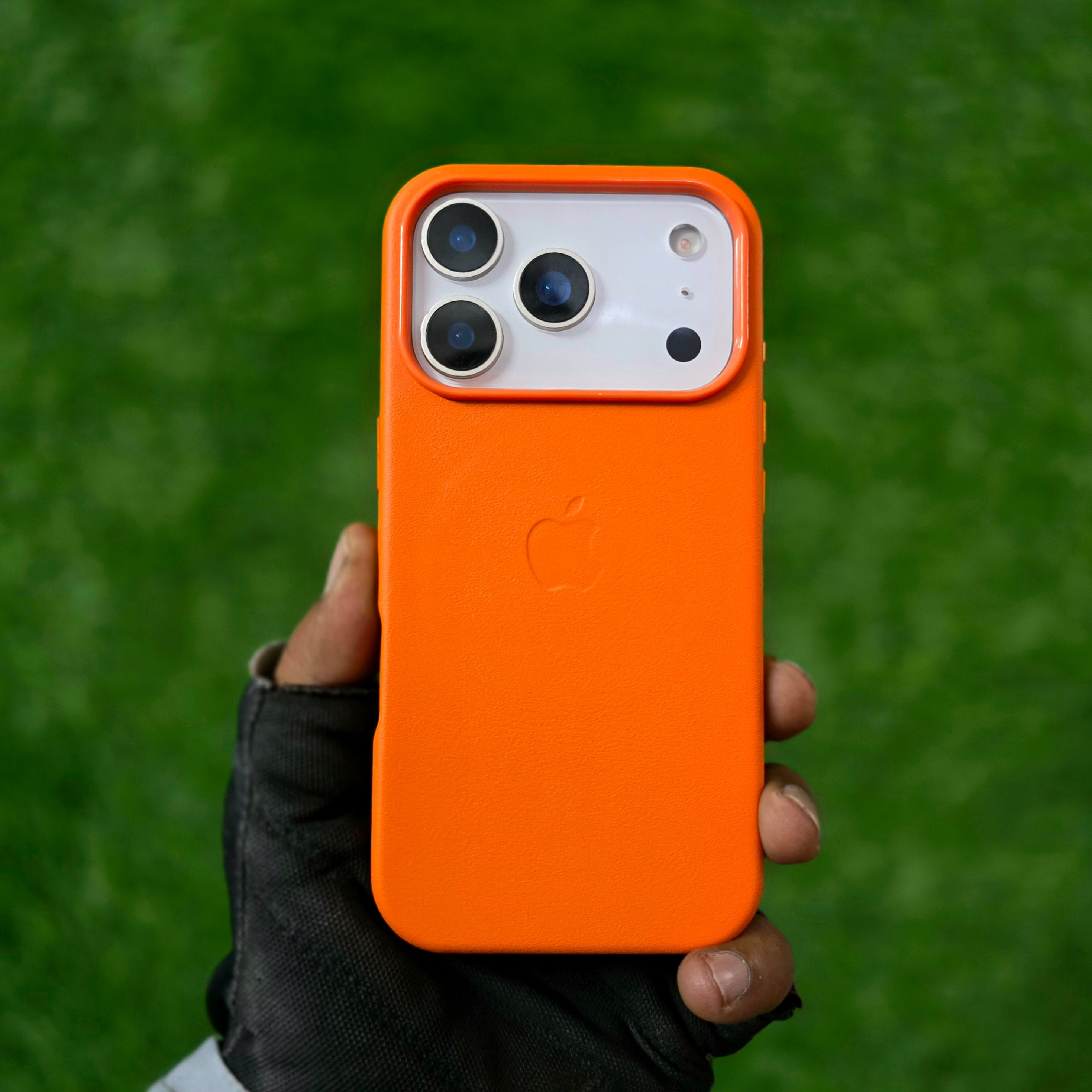 iPhone 17 Pro Max Leather Case with Magsafe - Orange
