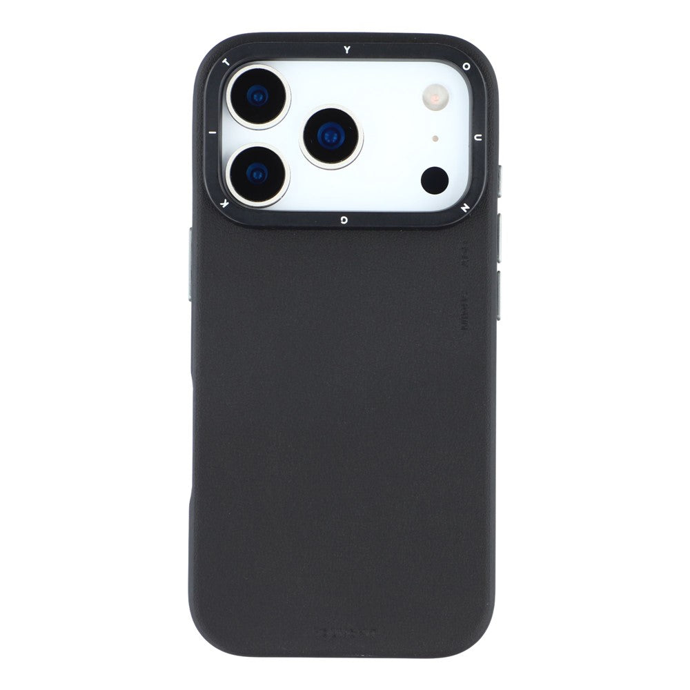 iPhone 17 Pro Leather Case, Matte Finish Leather Cover with MagSafe - Black – CaseCart
