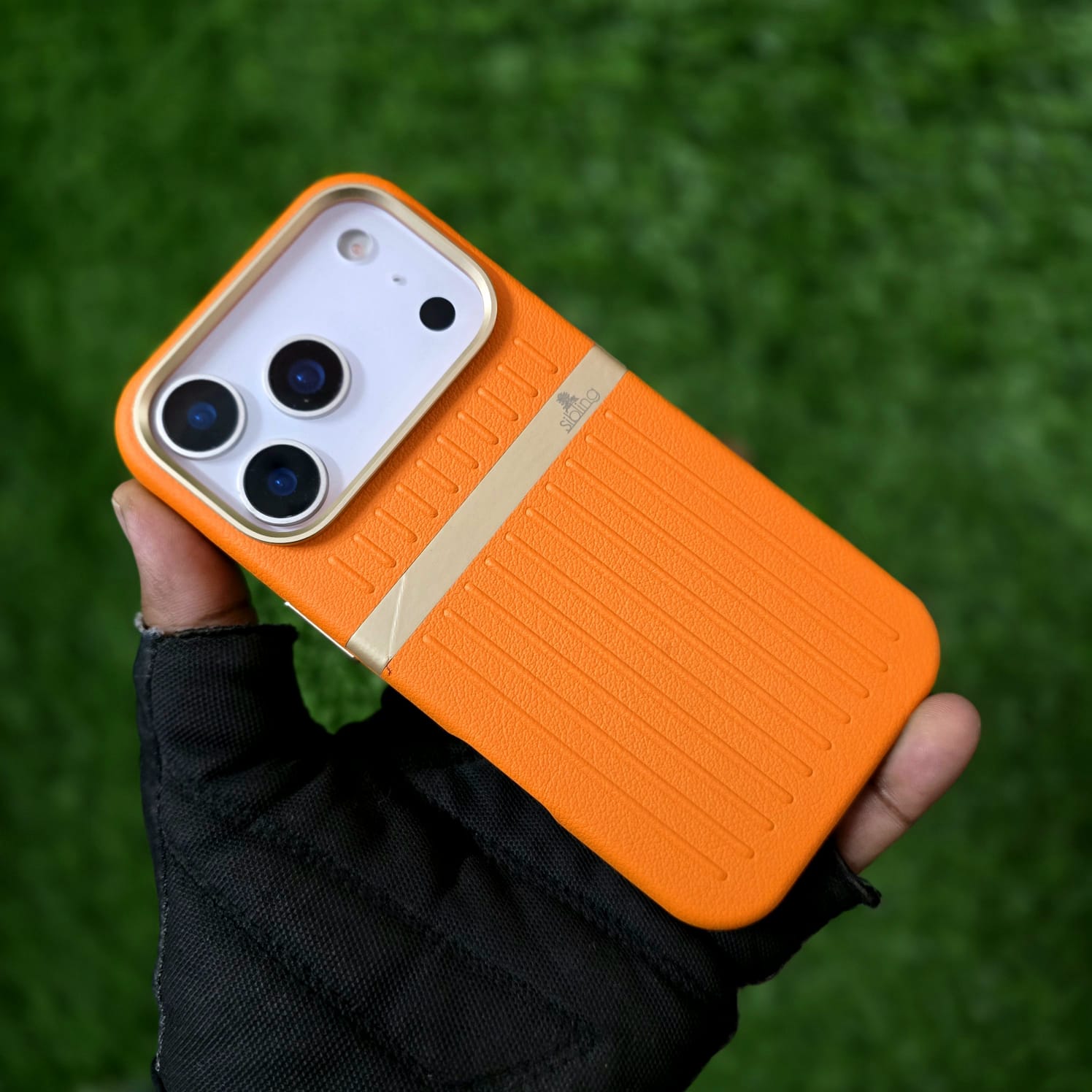 iPhone 17 Pro Max Shockproof Hard+PC SIBLING Series Back Cover - Orange