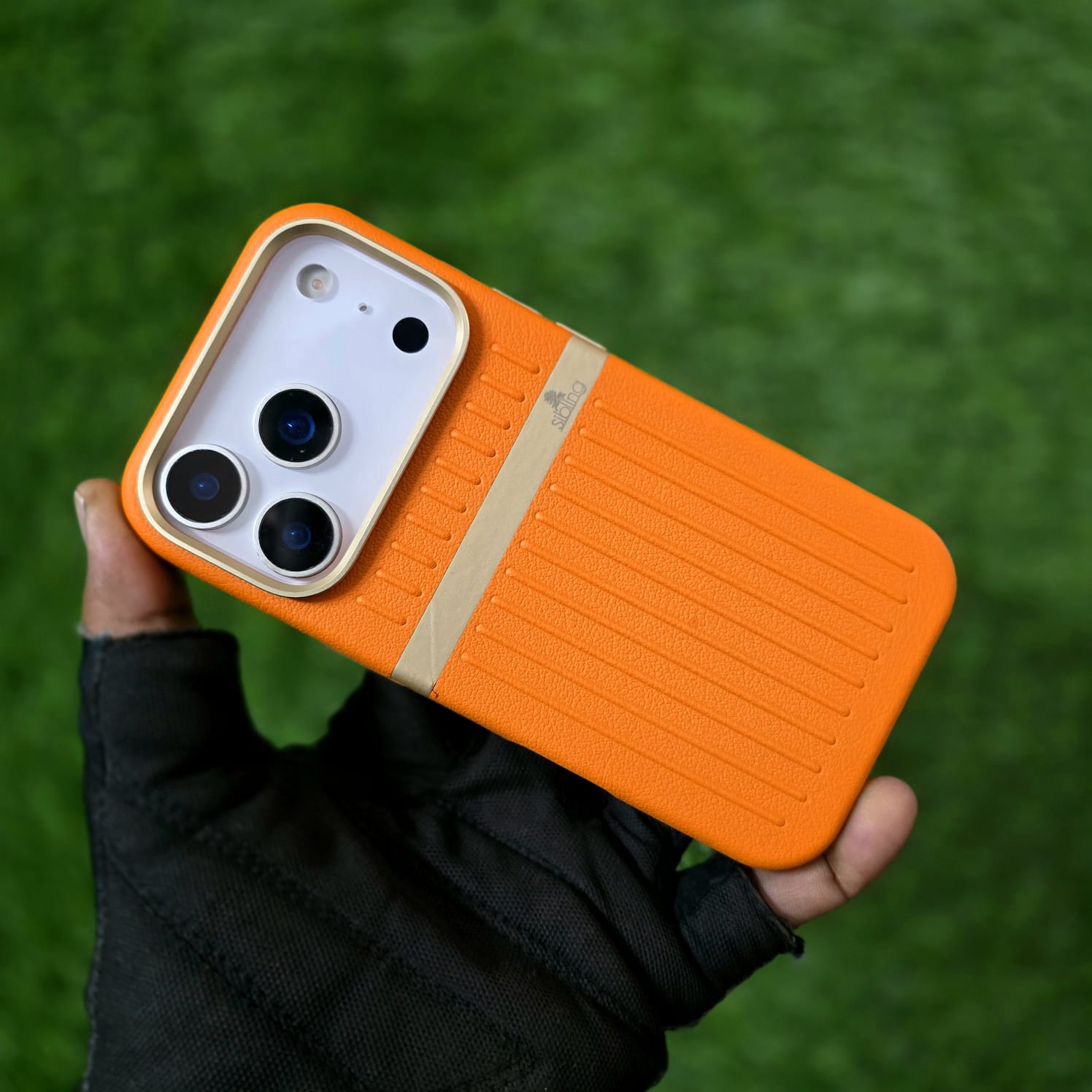 iPhone 17 Pro Max Shockproof Hard+PC SIBLING Series Back Cover - Orange