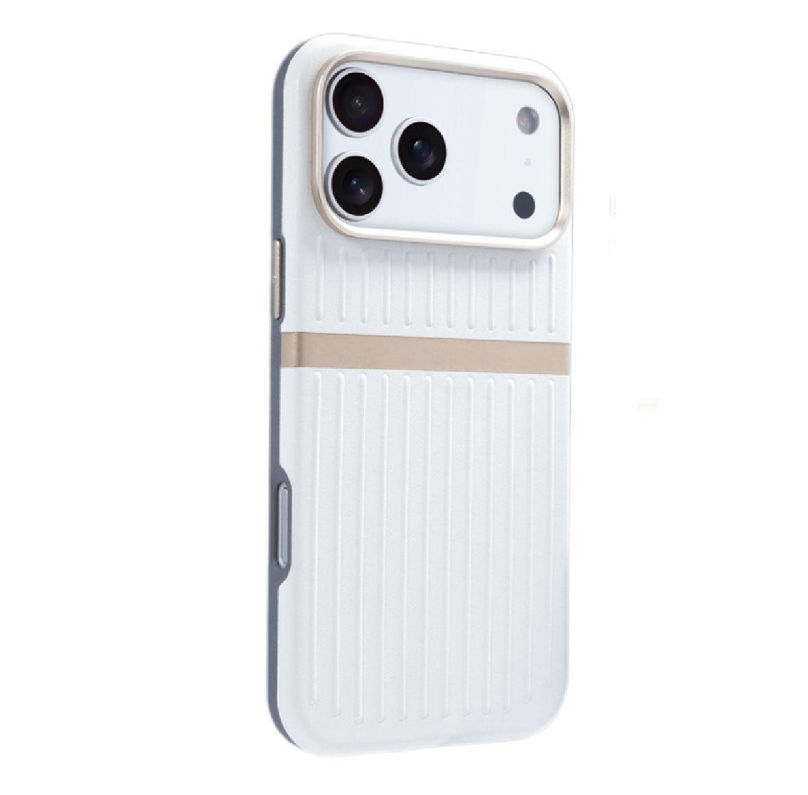 iPhone 17 Pro Shockproof Hard+PC SIBLING Series Back Cover - White