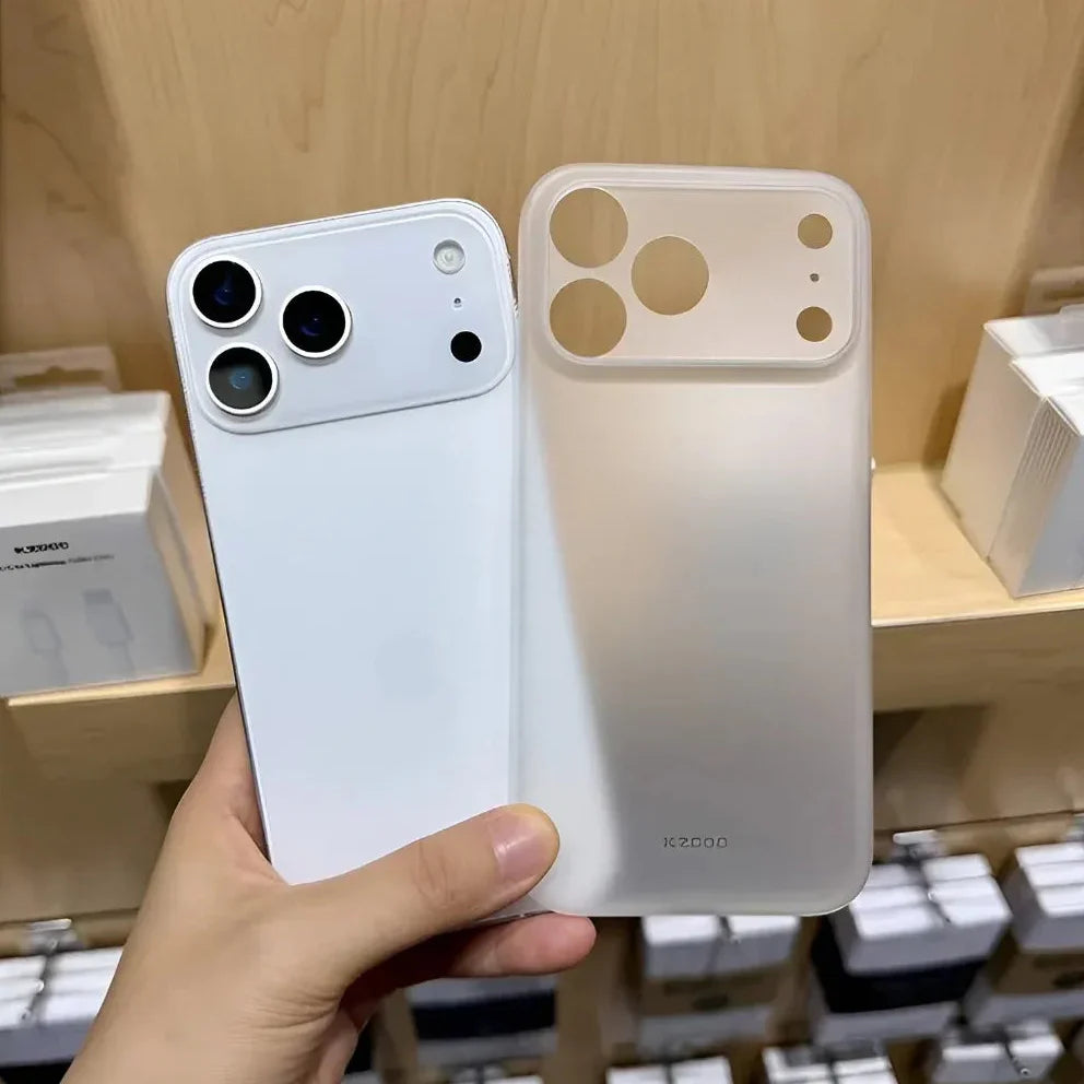 iPhone 17 Pro Ultra Thin KZDOO Air Skin Matte Frosted Back Cover - White