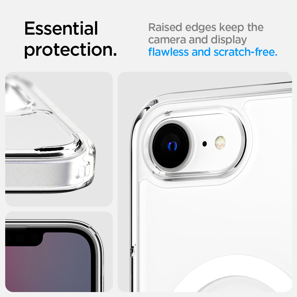 iPhone 16e Hybrid Cristal Clear Back Cover Case with Magsafe - Transparent