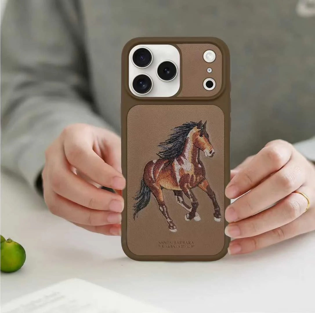 iPhone 17 Pro Santa Barbara Boris Series Leather Back Cover