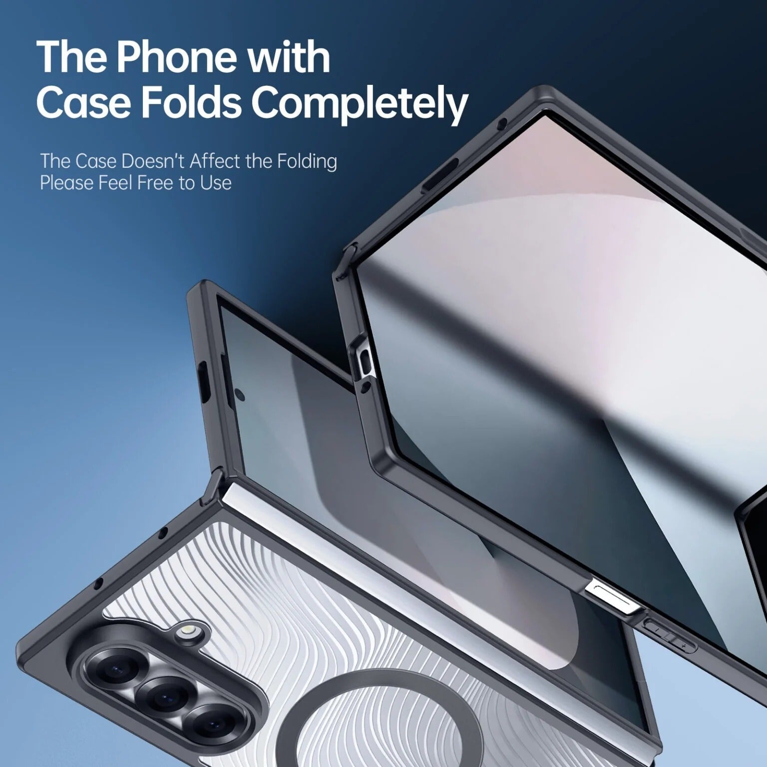 Samsung Galaxy Z Fold7 5G DUCIS AIMO Series Matte Frosted Magsafe Case - Black