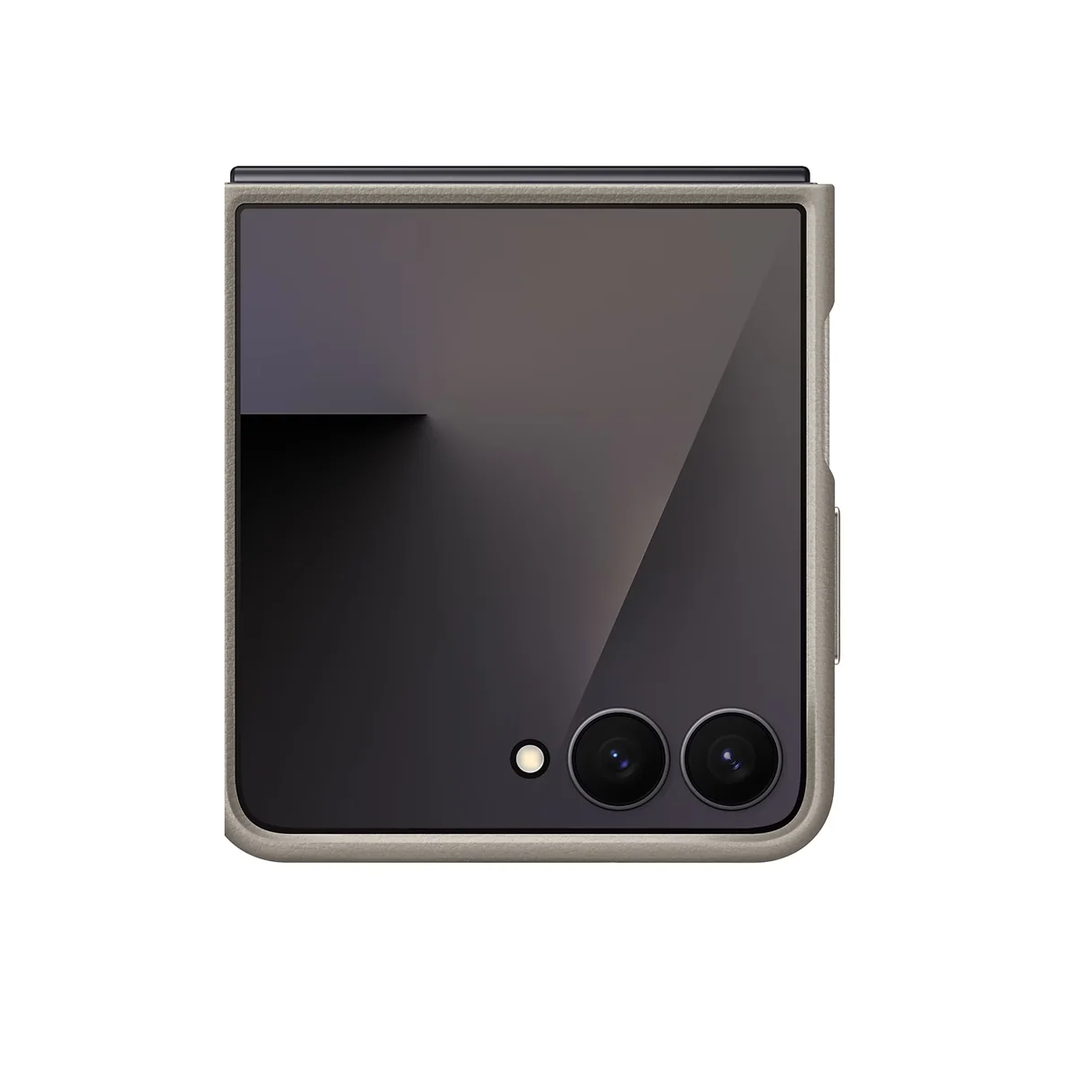 Samsung Galaxy Z Flip7 Leather Protective Shell Cover Back Cover - Titanium