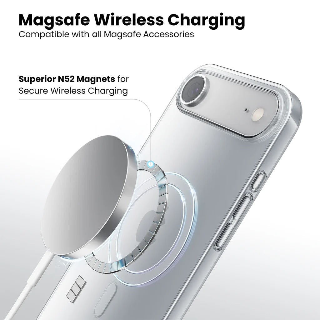 iPhone Air Cristal Clear Magsafe Back Cover with IC Animation - Transparent