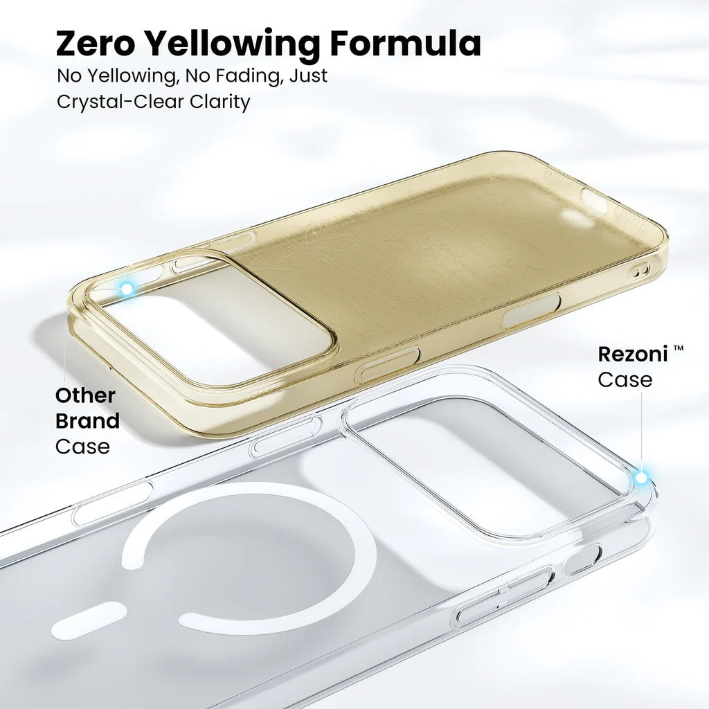 iPhone 17 Pro Cristal Clear Magsafe Case with IC Animation - Transparent