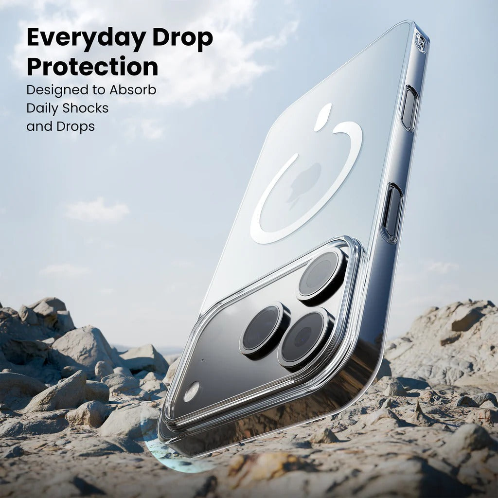 iPhone 17 Pro Cristal Clear Magsafe Case with IC Animation - Transparent