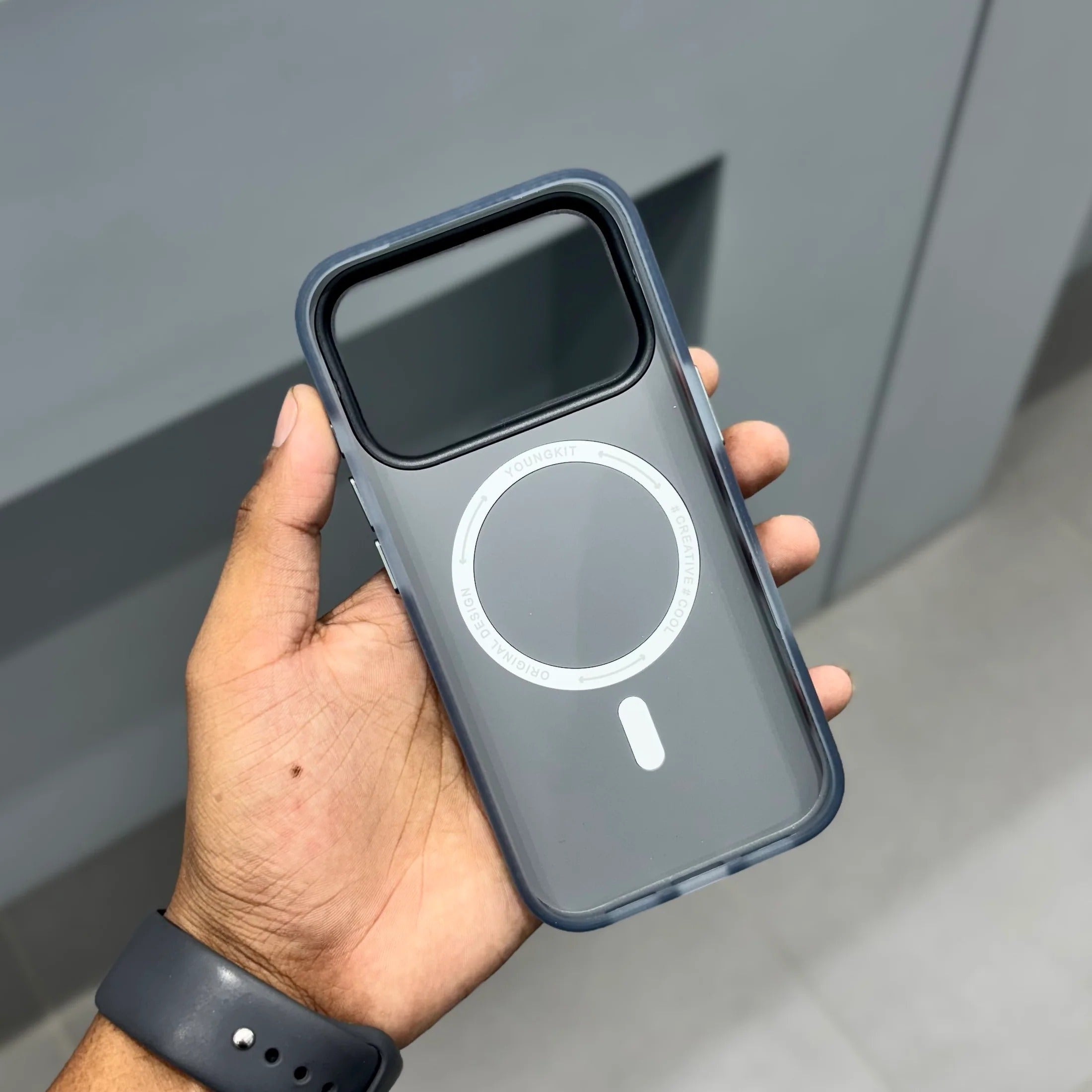 iPhone 17 Pro YOUNGKIT Case, Technology Series Matte Finish Magsafe Back Cover - Lava Orange