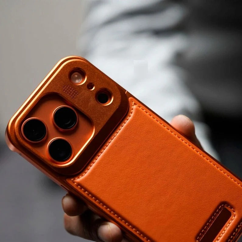 iPhone 17 Pro Max Aeroflex Aluminum Metal Leather Case with Fragrance Aroma