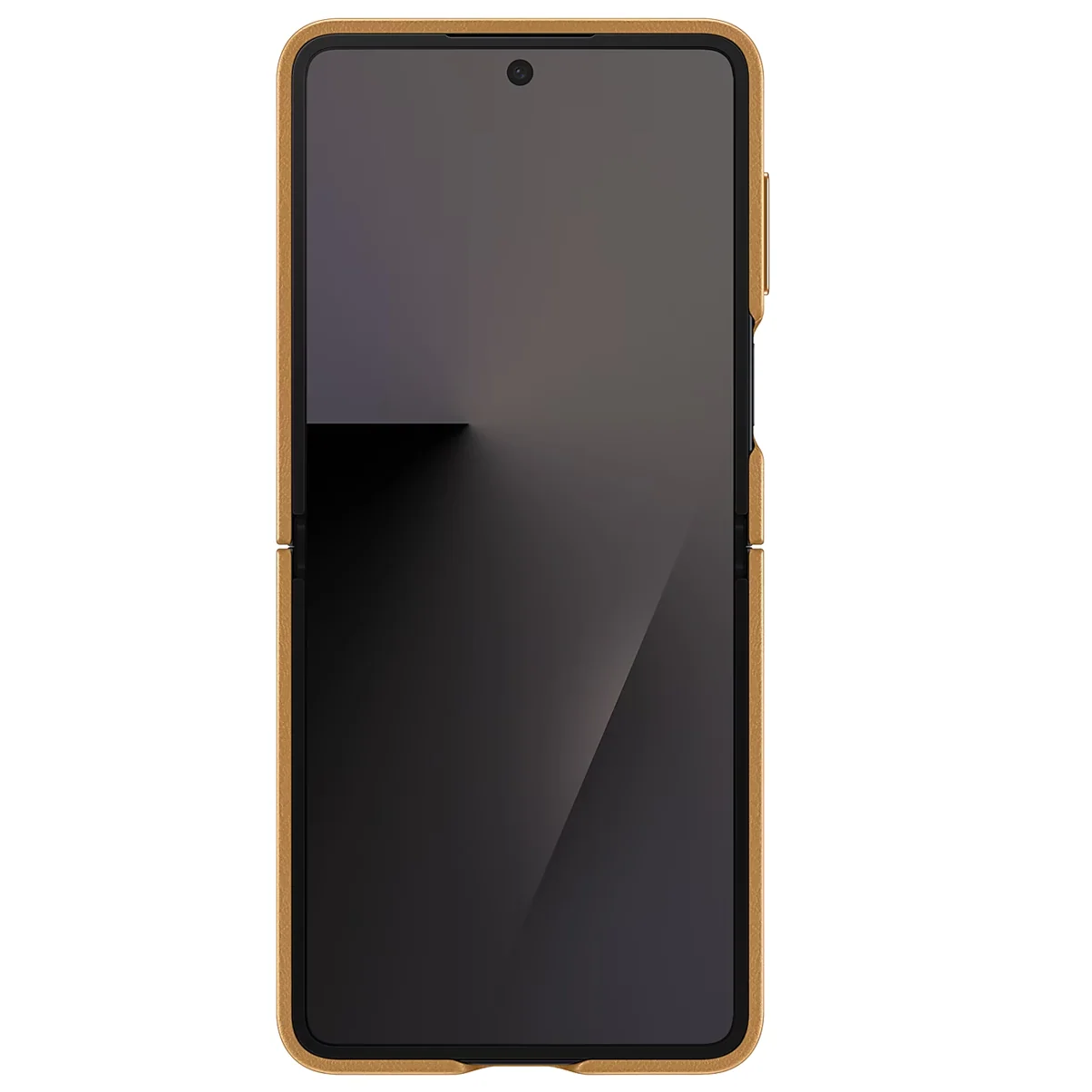 Samsung Galaxy Z Flip7 Leather Protective Shell Cover Back Cover - Tan