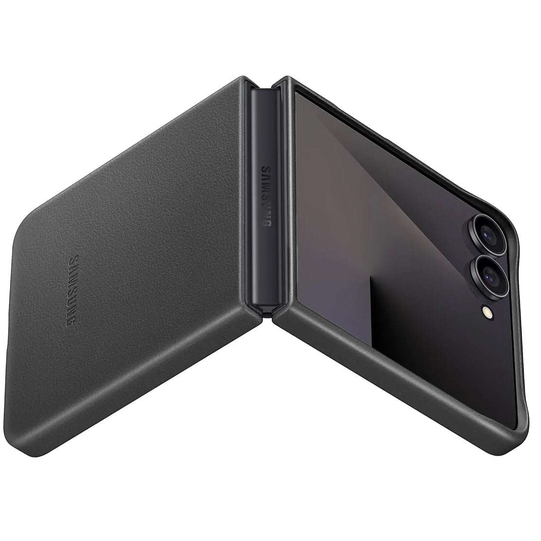 Samsung Galaxy Z Flip7 Leather Protective Shell Cover Back Cover - Gray