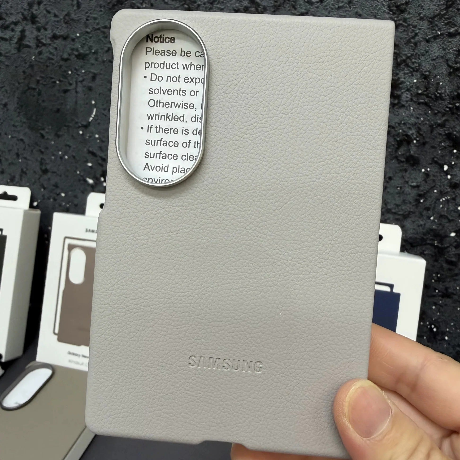 Samsung Z Fold8 Leather Case, Kindsuit Slim Leather Back Cover - Gray
