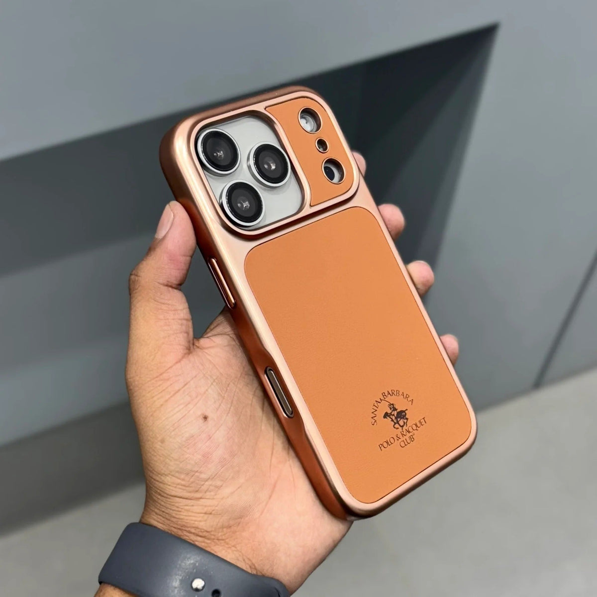 iPhone 17 Pro Leather Case, Original Santa Barbara Lucas Series Leather Back Cover