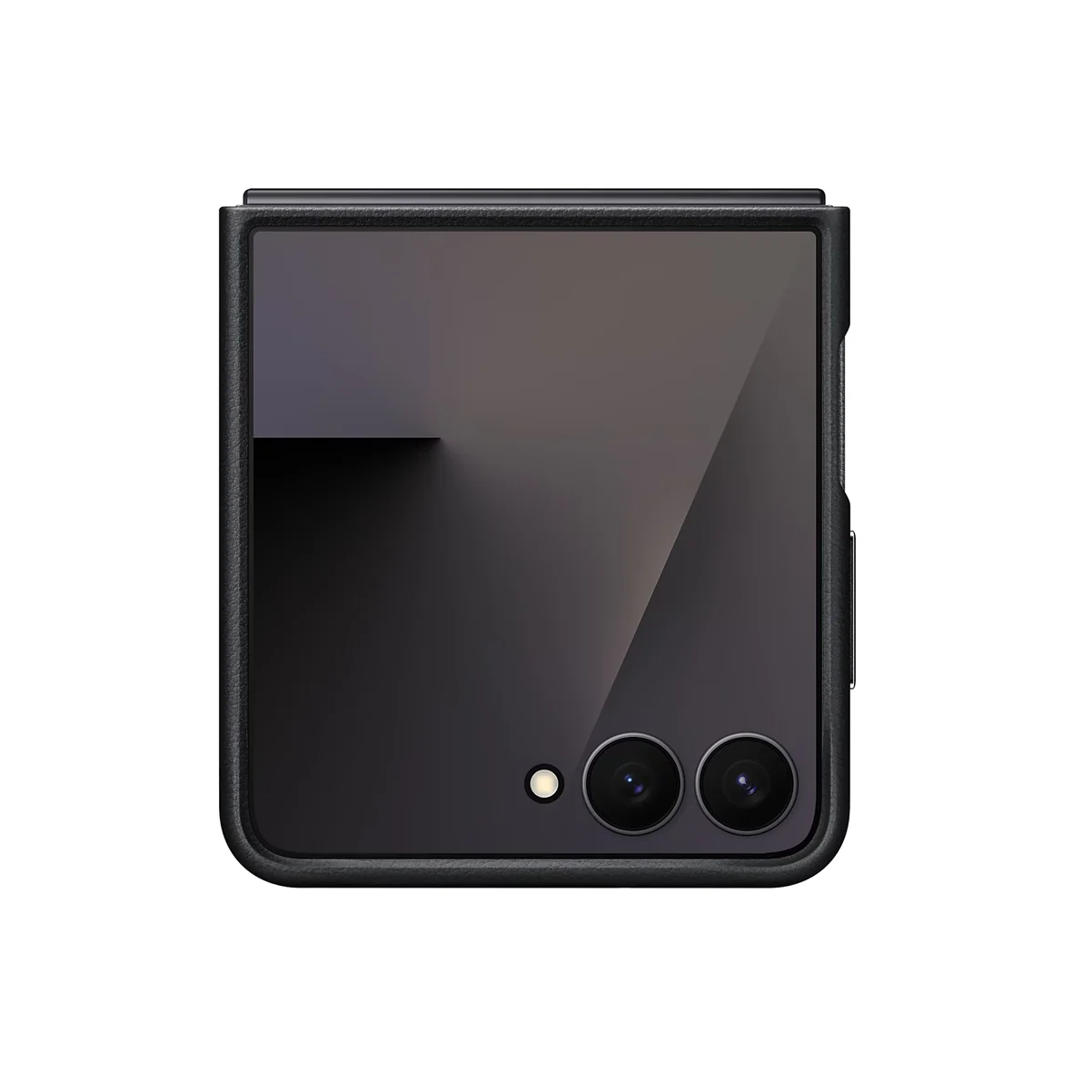 Samsung Galaxy Z Flip7 Leather Protective Shell Cover Back Cover - Black