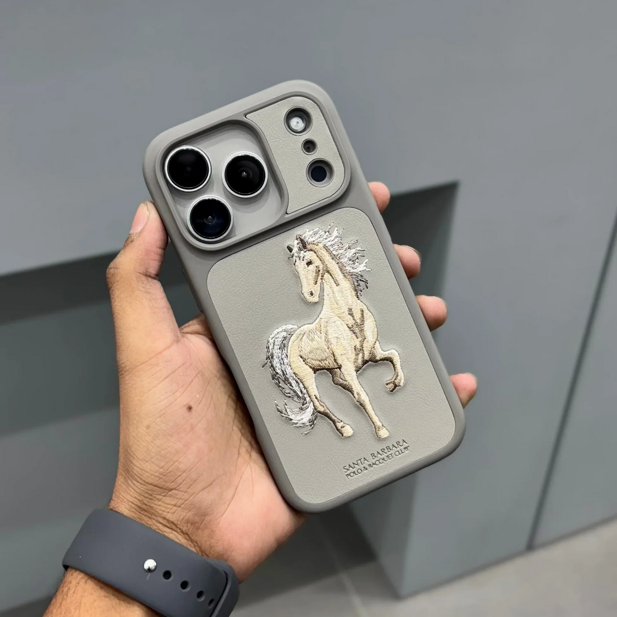 iPhone 17 Pro Santa Barbara Boris Series Leather Back Cover