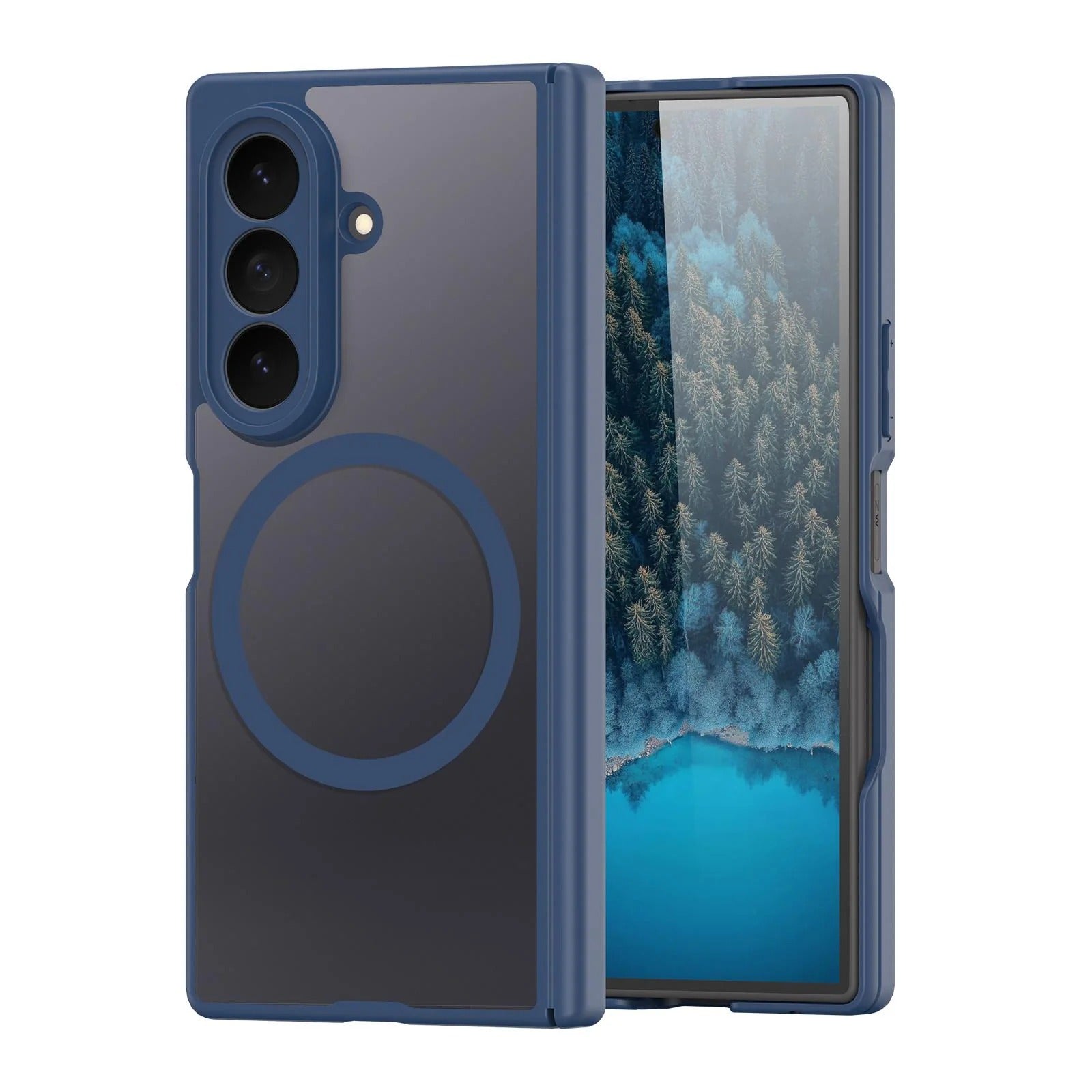 Samsung Z Fold8 Ultra Skin Feel Smoke, Dual Central Axis Magsafe Case with Hinge Protection