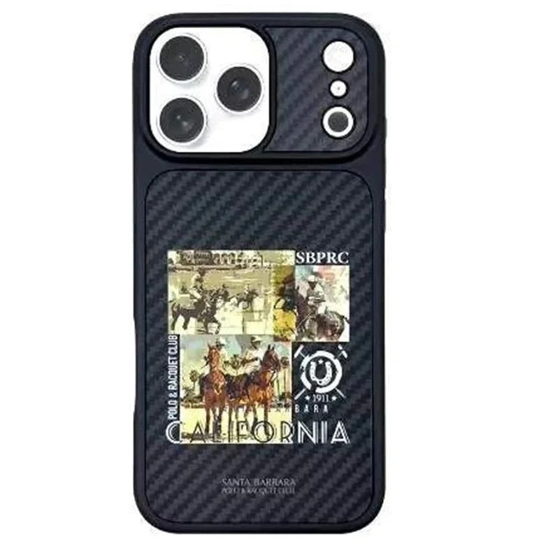 iPhone 17 Pro Carbon Case, Original Santa Barbara Elvis Series Carbon Back Cover