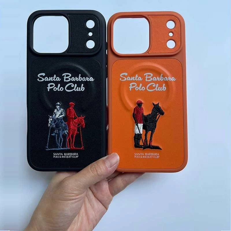 iPhone 17 Pro Leather Case, Original Santa Barbara Questa Series Leather Back Cover - Black