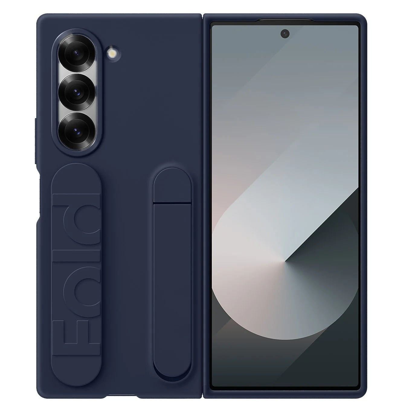 Samsung galaxy Z Fold 6 Matte Skin Feel Case with Inbuilt Band & Stand