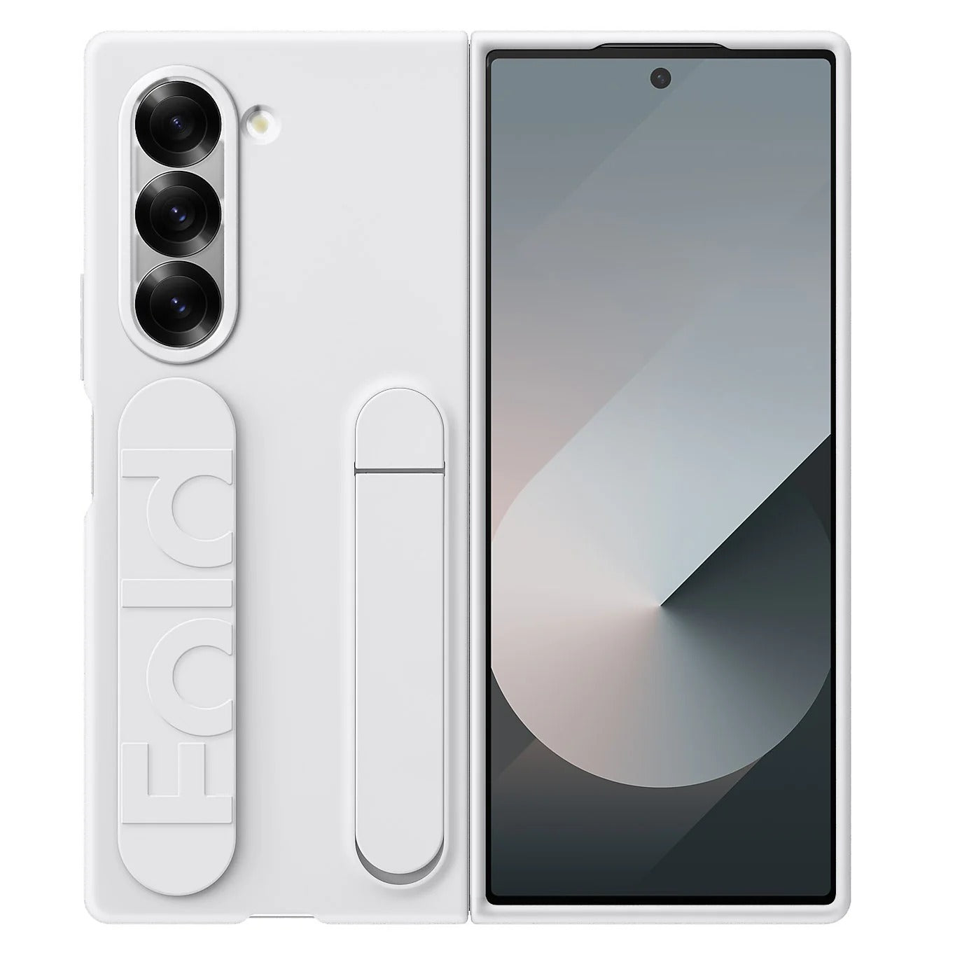 Samsung galaxy Z Fold 6 Matte Skin Feel Case with Inbuilt Band & Stand