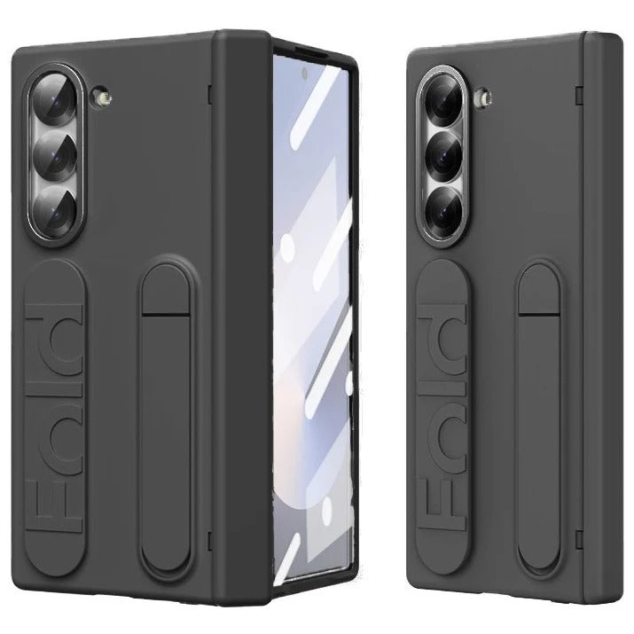Samsung Galaxy Z Fold 6 Skin Feel Case with Silicon Band, Stand & HInge Protection