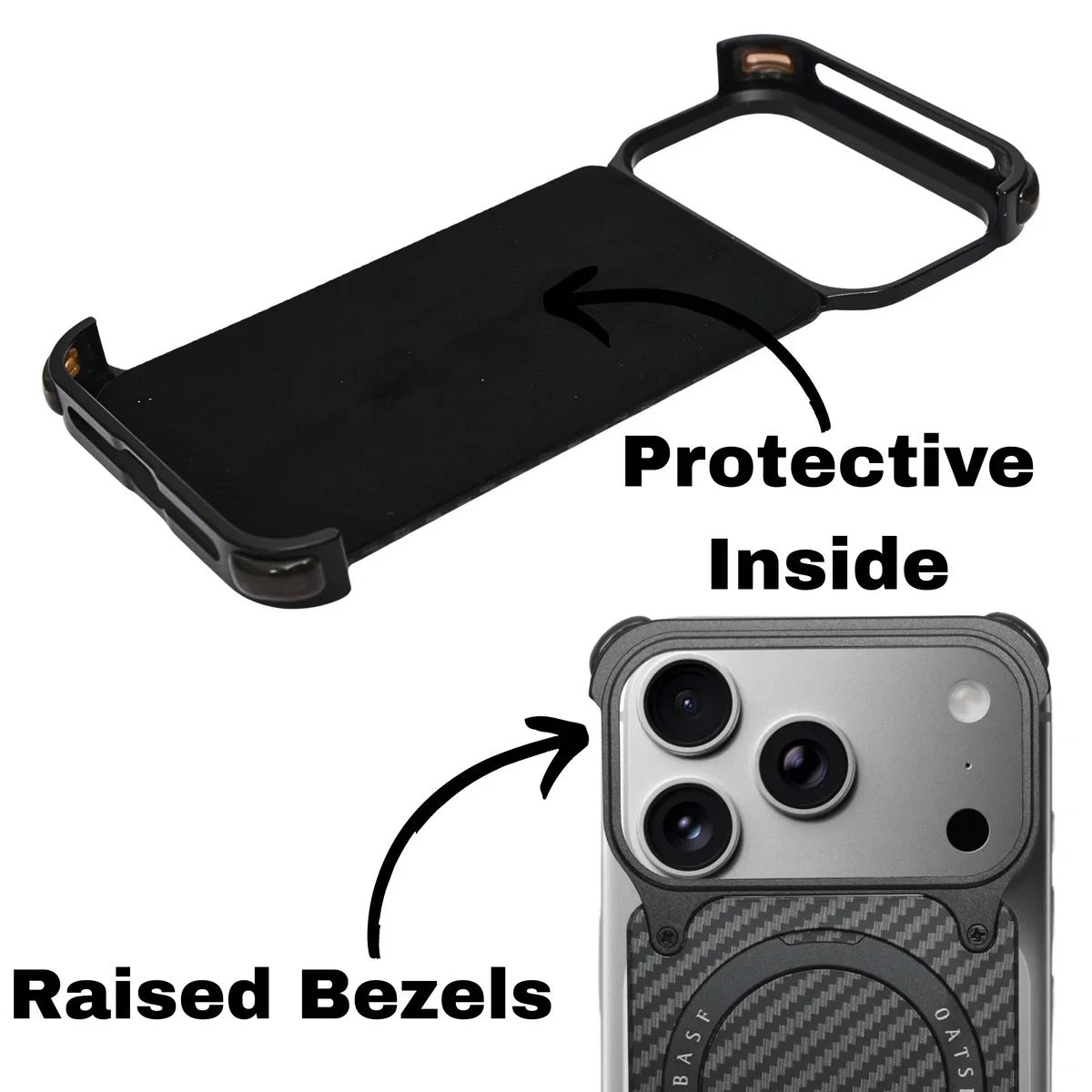 iPhone 17 Pro Metal Carbon Case with Stand and Magsafe