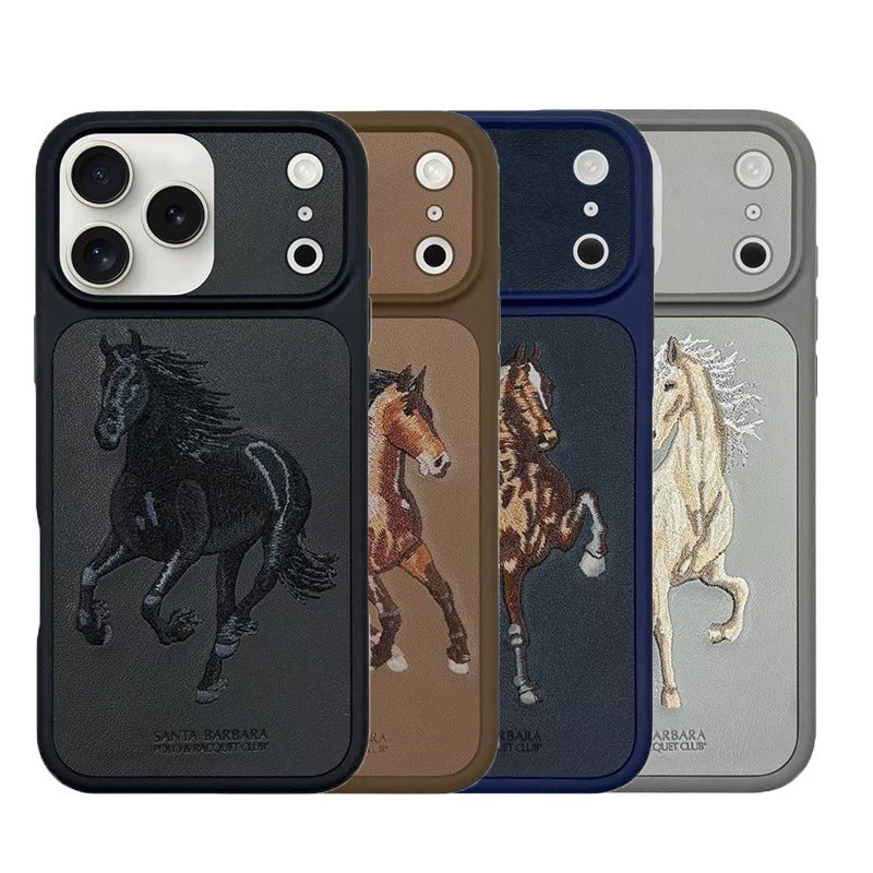 iPhone 17 Pro Max Santa Barbara Boris Series Leather Back Cover