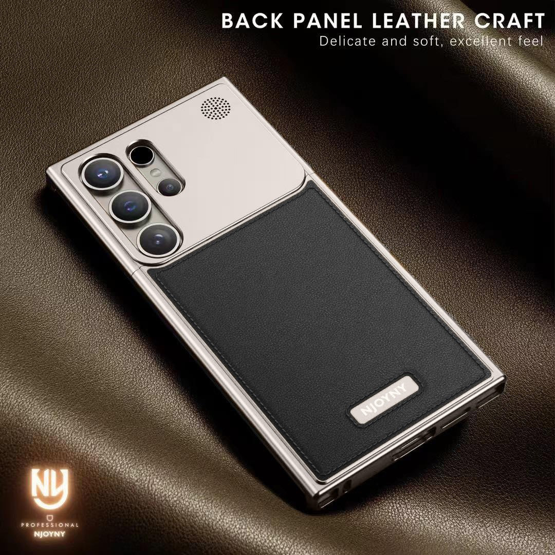 Samsung Galaxy S24 Ultra Aero Flex Metal Frameless Leather Case with Built-in Magsafe & Aroma