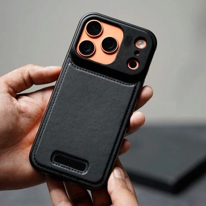iPhone 17 Pro Aeroflex Aluminum Frame Leather Case with Fragrance Aroma