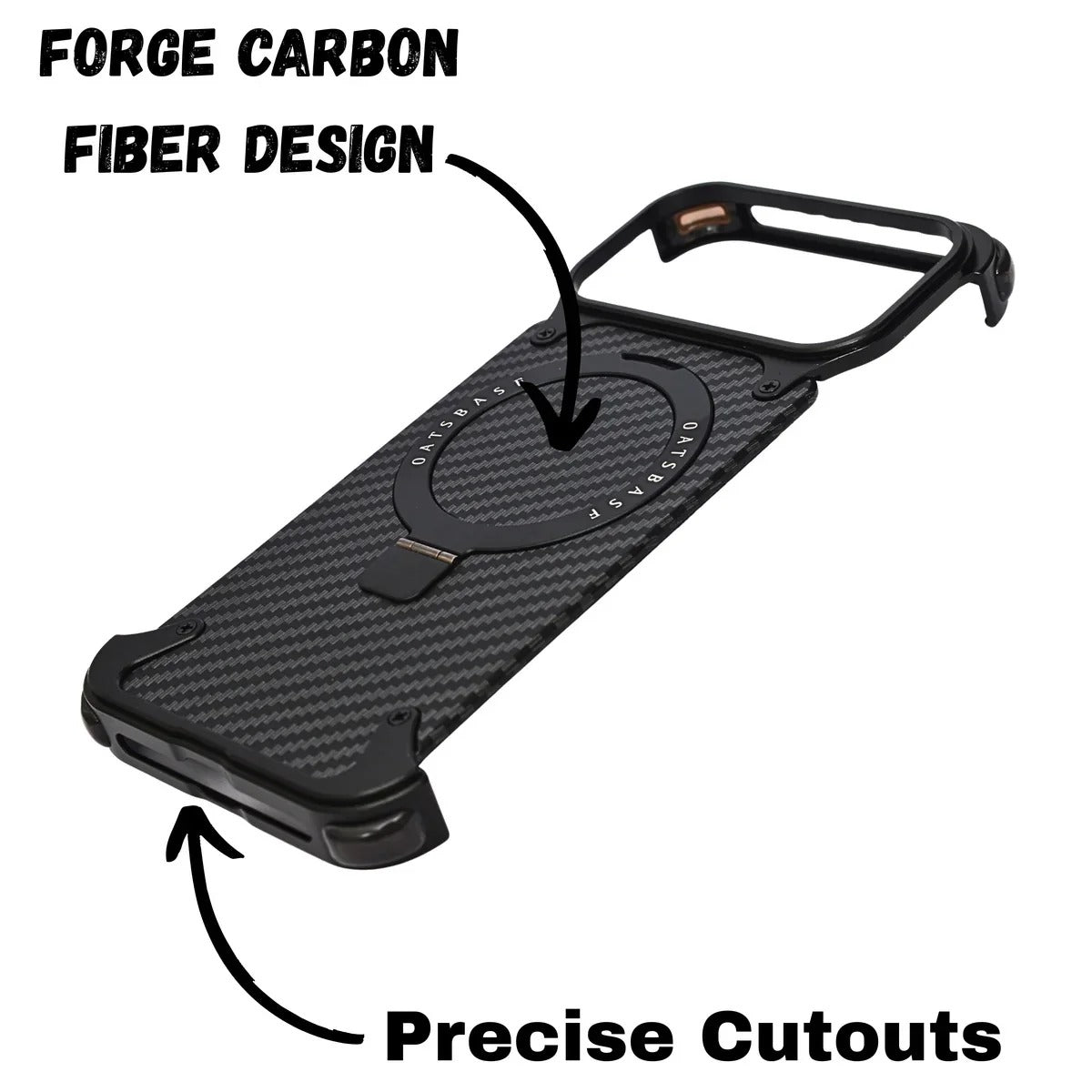 iPhone 17 Pro Metal Carbon Case with Stand and Magsafe