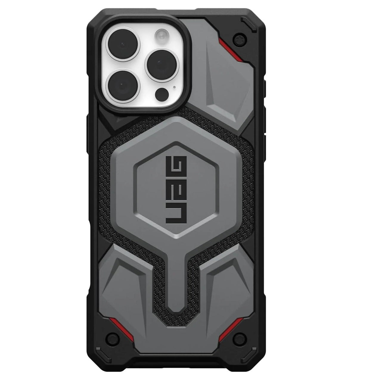 Apple iPhone 16 Pro Back Cover Monarch Pro Kevlar Ruged Armor with MagSafe - Gray