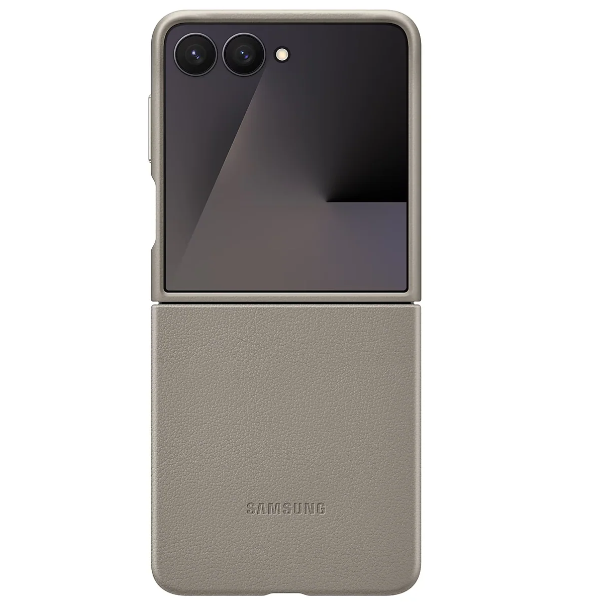 Samsung Galaxy Z Flip7 Leather Protective Shell Cover Back Cover - Titanium