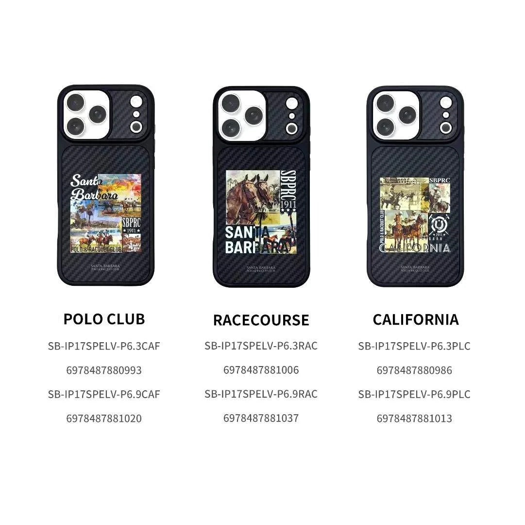 iPhone 17 Pro Carbon Case, Original Santa Barbara Elvis Series Carbon Back Cover
