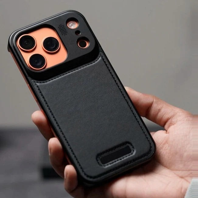iPhone 17 Pro Max Aeroflex Aluminum Metal Leather Case with Fragrance Aroma