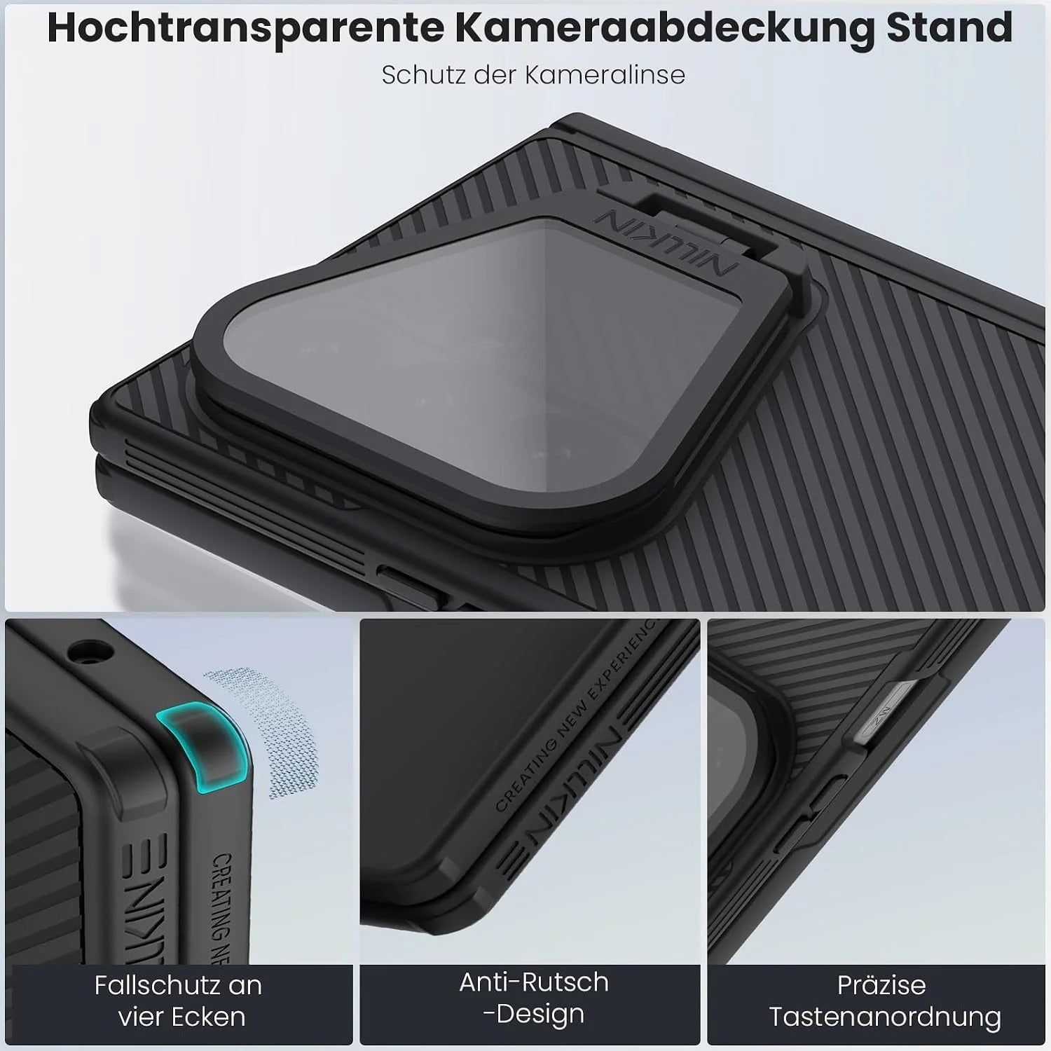 Samsung Galaxy Z Fold8 Ultra Nillkin CamShield Prop Case with Metal Camera Kickstand & MagSafe – Black