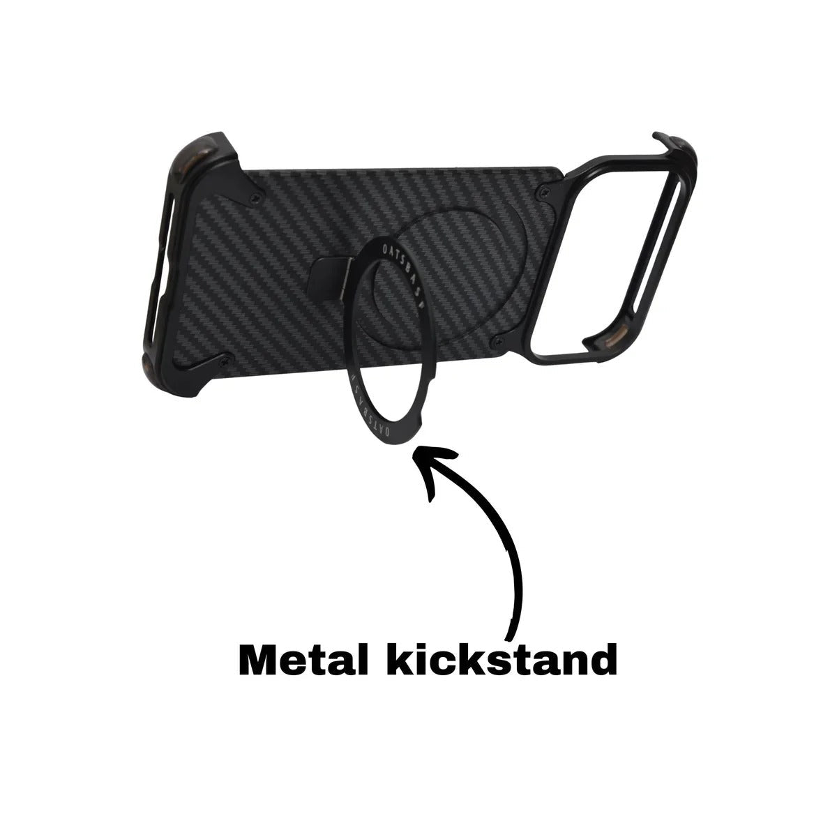 iPhone 17 Pro Metal Carbon Case with Stand and Magsafe
