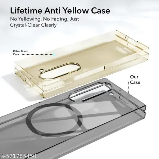 Samsung Galaxy Z Fold 5 Crystal Clear Anti-Yellow Hard PC Magsafe Case - Clear