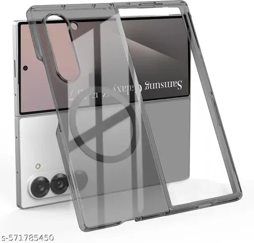 Samsung Galaxy Z Fold 6 Cristal Clear Anti-Yellow Hard PC Magsafe Case - Smoke
