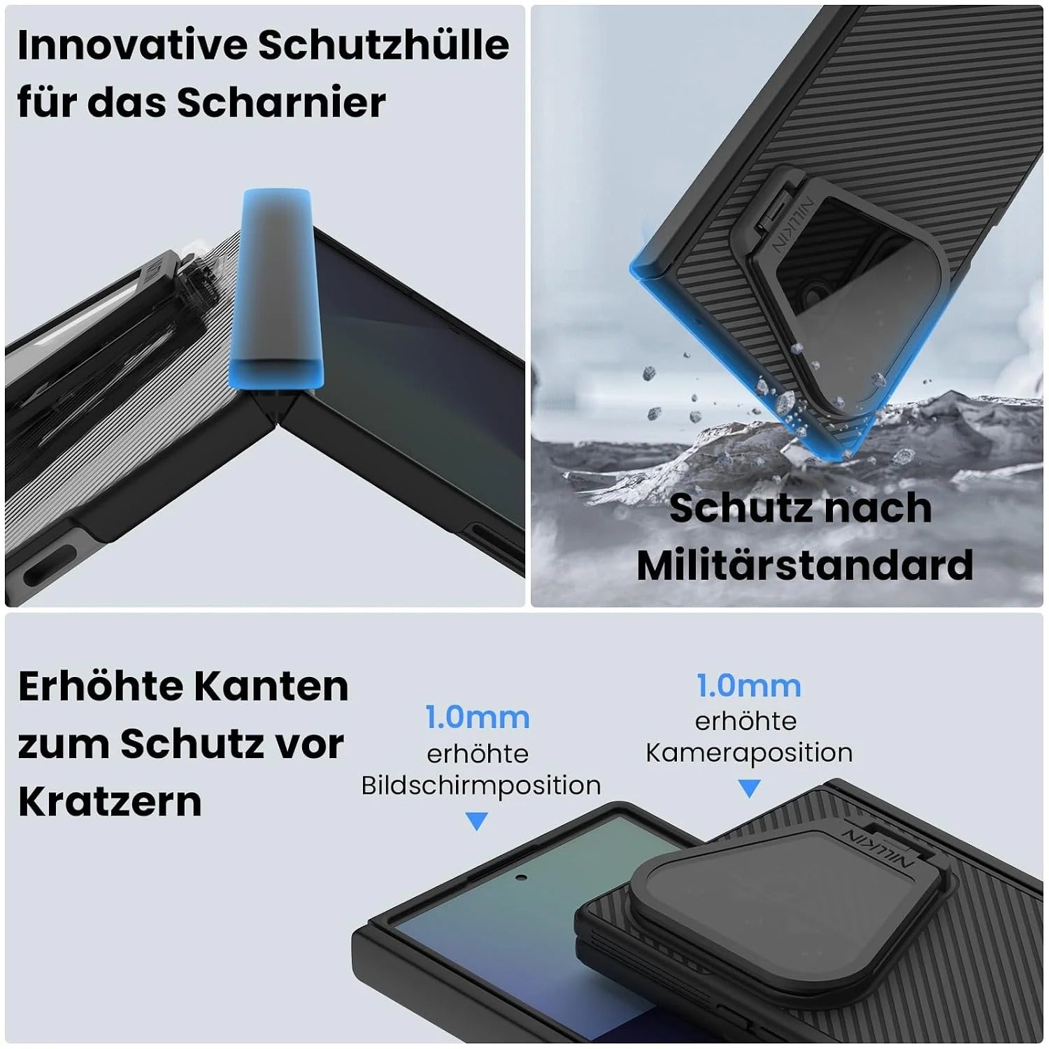 Samsung Galaxy Z Fold8 Ultra Nillkin CamShield Prop Case with Metal Camera Kickstand & MagSafe – Black