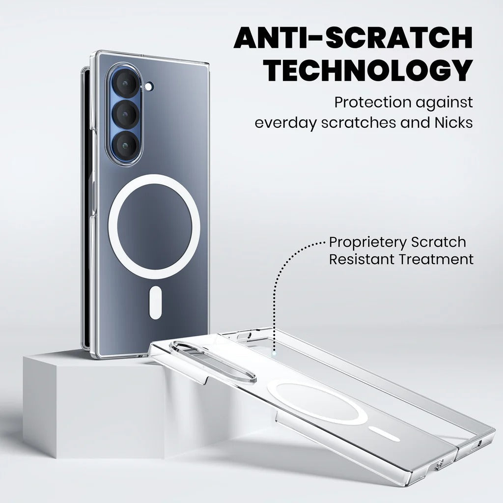 Samsung Z Fold8 Ultra Transparent Case, Crystal Clear Anti-Yellowing Back Cover with Magsafe