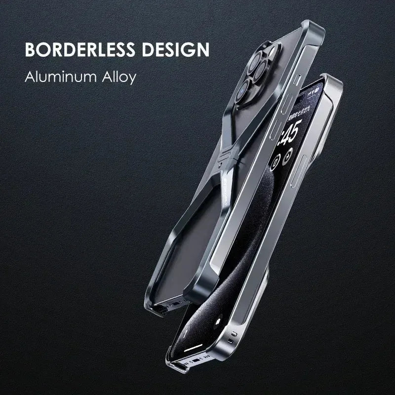 iPhone 16 Pro Rimless Metal Alloy Aluminum Bumper Case - Gold
