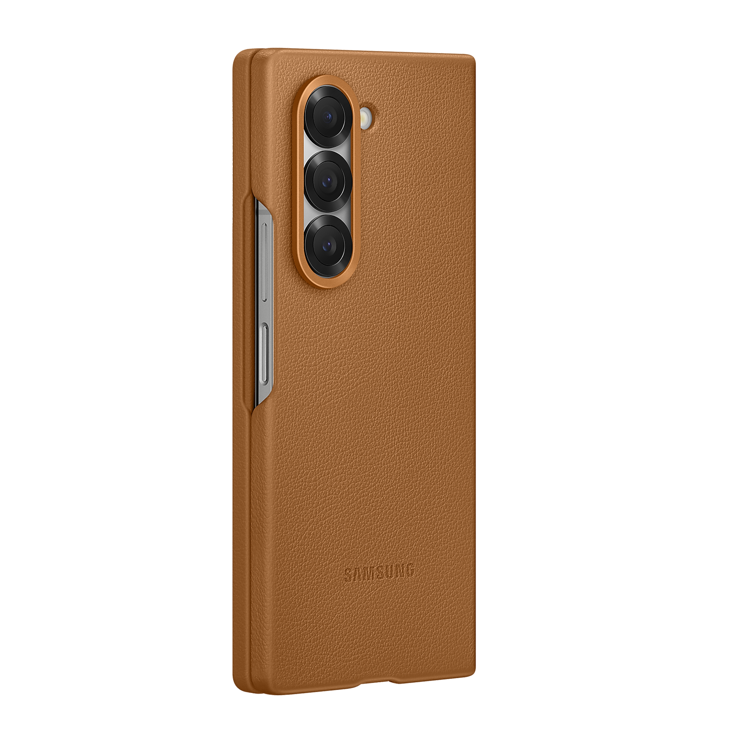 Samsung Galaxy Z Fold 7 Leather Case Protection Protective Shell Cover - Brown