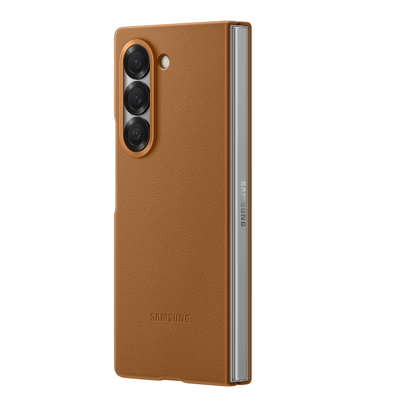 Samsung Galaxy Z Fold 7 Leather Case Protection Protective Shell Cover - Brown